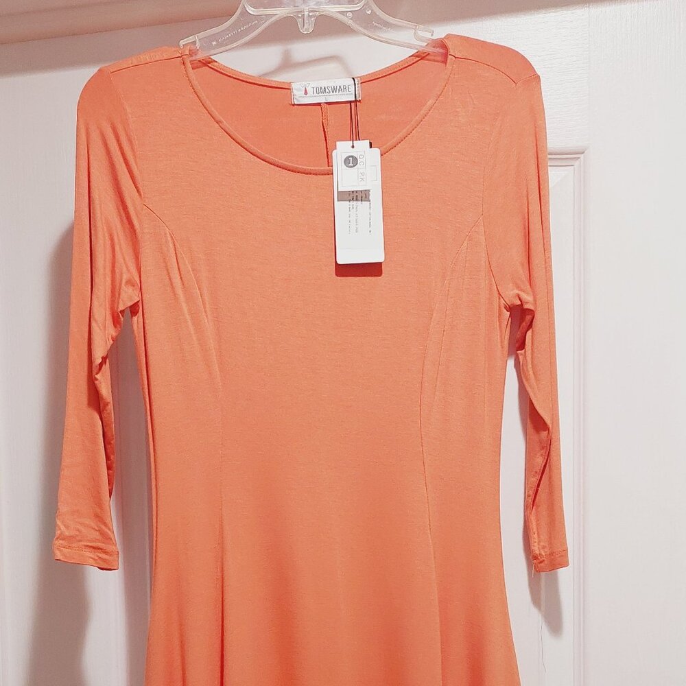 Peach SlimFit and Flare by Tom's Ware Sz L